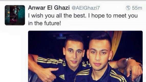Il saluto di El Ghazy all'amico Kishna: "Ti auguro il meglio"