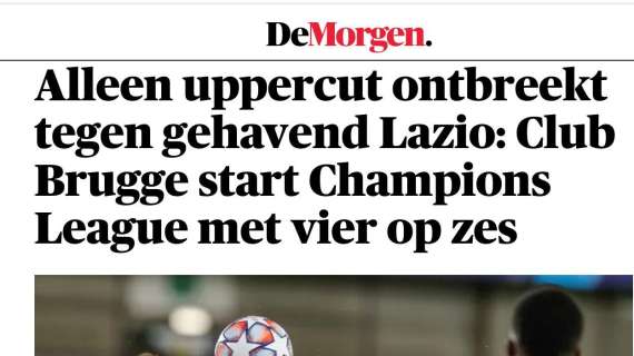 Lazio, la stampa belga: "Al Bruges è mancata la freddezza per vincere"