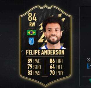 FUT 22 | FIFA "sceglie" Felipe Anderson della Lazio nella TOTW2