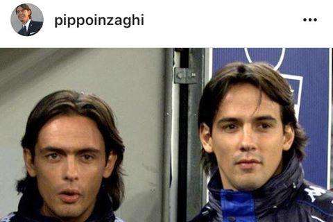 Pippo Inzaghi ricorda l'esordio in Nazionale in coppia col fratello Simone - FOTO