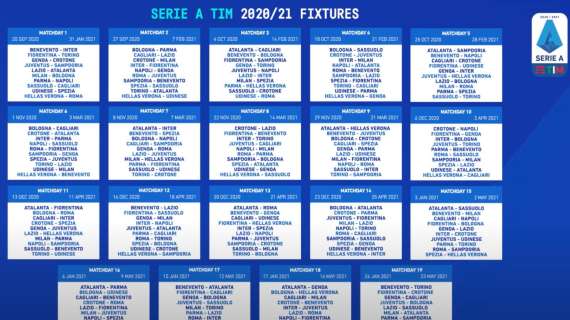 Lazio, calendario Serie A: slitta la prima con l’Atalanta, si parte a Cagliari. Derby alla penultima