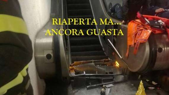Roma, metro Repubblica riaperta: pazzesco, la scala mobile è guasta