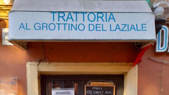 Lazio - Roma, il menù del 'Grottino del laziale' per Arcuri e Rizzitelli - FOTO