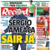 La prima pagina di Record: "Conceicao minaccia l'addio (immediato) al Porto"