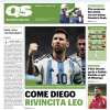 QS esalta Messi al Mondiale in prima pagina: "Come Diego, rivincita Leo"