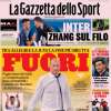 "Zhang sul filo, Oaktree è pronto a prendersi l'Inter": la prima pagina della Gazzetta dello Sport