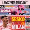 L'Inter non fa sconti e ne segna cinque, la prima pagina di Gazzetta dello Sport