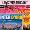 In 210mila per Inter-Lazio: servirebbero tre San Siro. La prima pagina de La Gazzetta dello Sport