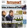 "Inter, in bocca al Cholo. Sfida da brividi a San Siro", l'apertura di Tuttosport