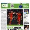 La prima pagina del QS - Quotidiano Sportivo: "Inter, basta la grinta Real"