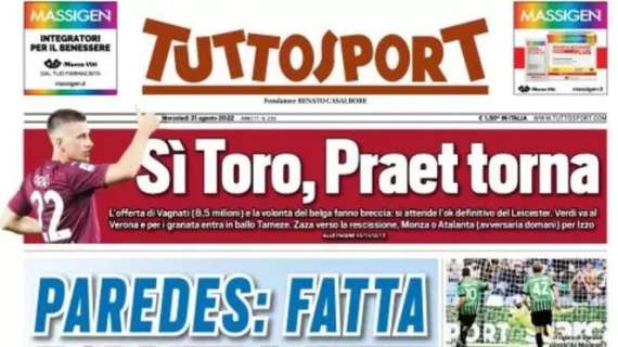 Tuttosport in apertura: "L'Inter fa tris in scioltezza, Inzaghi respira"