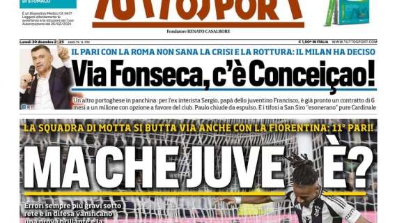 "Ma che Juve è?", anche Tuttosport in prima pagina scarica Thiago Motta