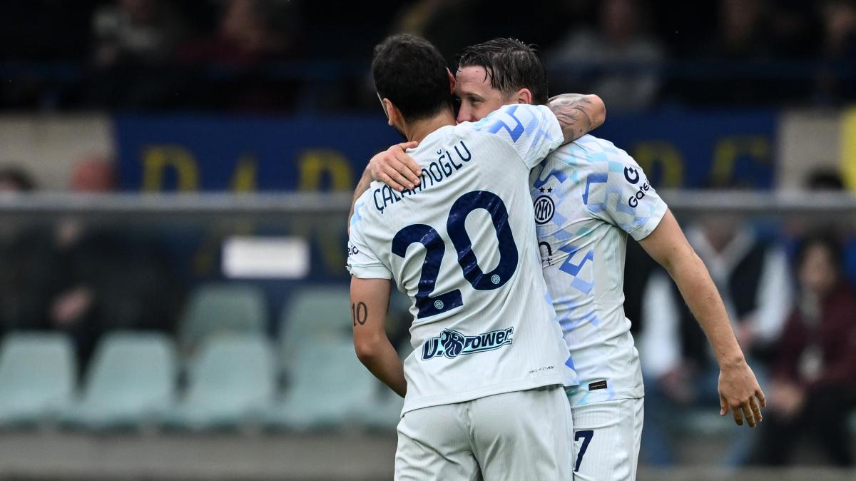 Al super gol di Zielinski risponde Giovane, poi brivido Orban: Verona-Inter 1-1 al 45'