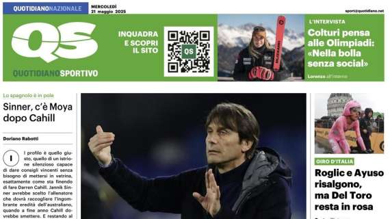 "Lo Scudetto apre il valzer delle panchine": la prima pagina del Quotidiano Sportivo