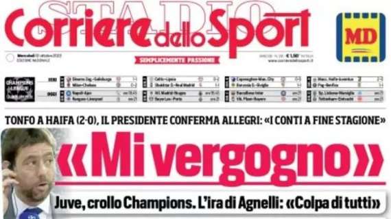 La prima pagina del Corriere dello Sport: "Brivido Camp Nou". L'Inter prepara l'impresa