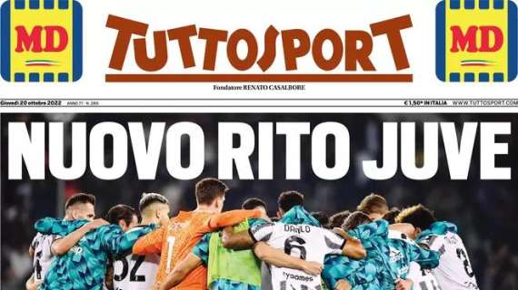 Tuttosport in prima pagina: "Nuovo rito Juventus"