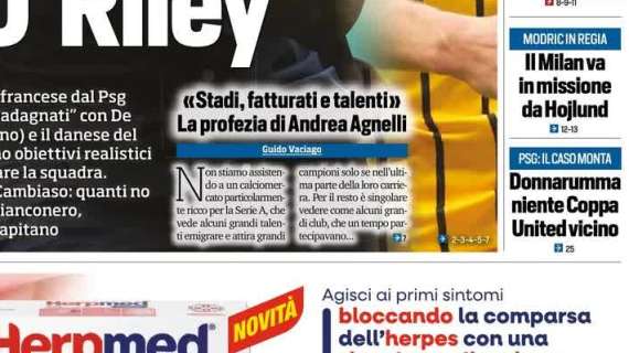 "Donnarumma, niente Coppa. United vicino", la prima pagina di TuttoSport