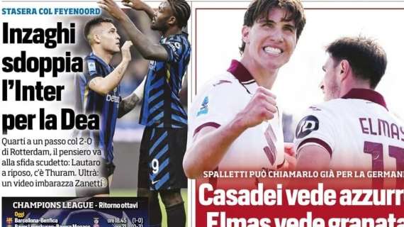 "Quarti ad un passo, l'Inter pensa all'Atalanta?": la prima pagina di Tuttosport