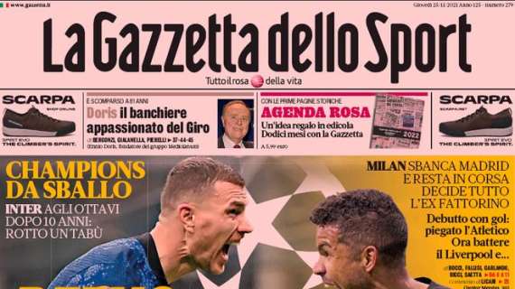 L'apertura de La Gazzetta dello Sport: "Dzeko superpass"