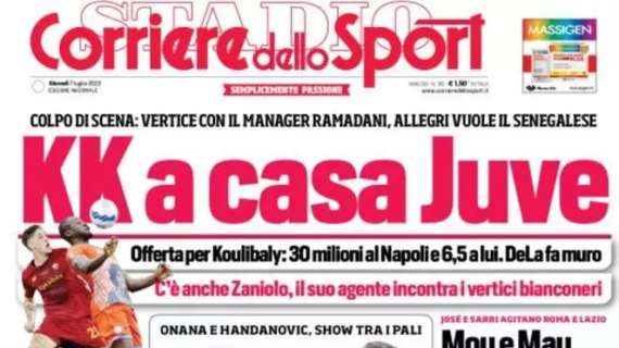 L'apertura del Corriere dello Sport: "Inter, scatto per Bremer"