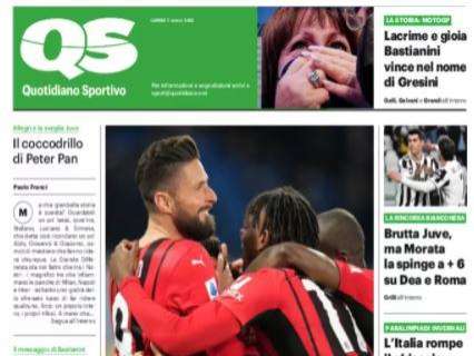 QS in prima pagina sulla Champions: "Inter con Perisic per tentare l'euroimpresa"