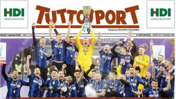 L'apertura di Tuttosport sulla Supercoppa: "Super Inter, Juve a testa alta" 