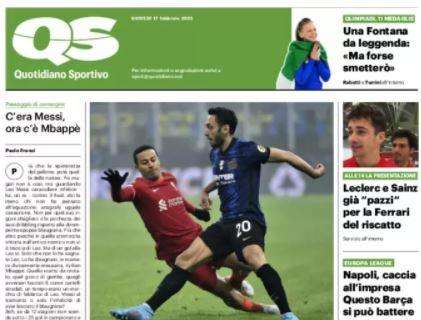 QS in prima pagina dopo la sconfitta: "Inter al palo in Europa"