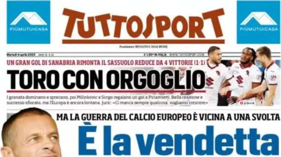 Tuttosport, in apertura le parole di Ceferin: vendetta contro Juve e Barça