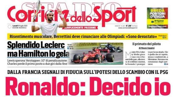 Il Corriere dello Sport in apertura: "Ronaldo: decido io"