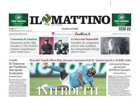 Il Mattino su Napoli-Inter: "Gli errori di Massa più decisivi dell'effetto Mazzarri"