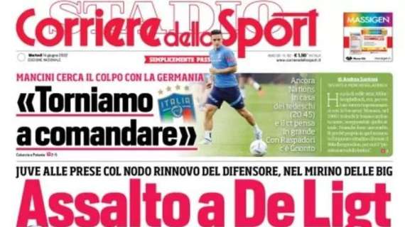 Il Corriere dello Sport in prima pagina: "Blitz a Londra, Lukaku vuole soltanto l'Inter"