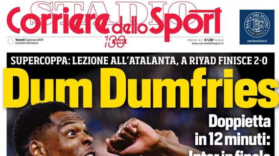 "Denzel devastante, Gasp parte senza i big": la prima pagina de Il Corriere dello Sport