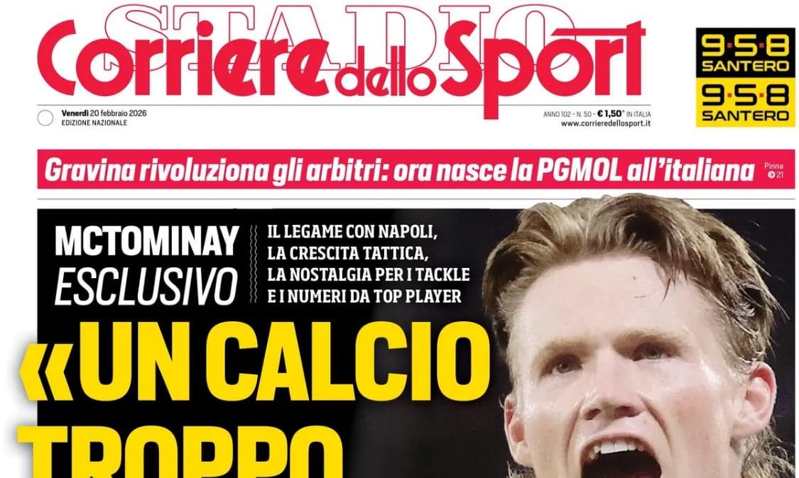 "Euro Inter, il conto non torna": l'apertura dell'edizione odierna del Corriere dello Sport