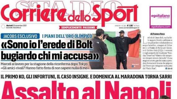 L'apertura del Corriere dello Sport : "Assalto al Napoli"