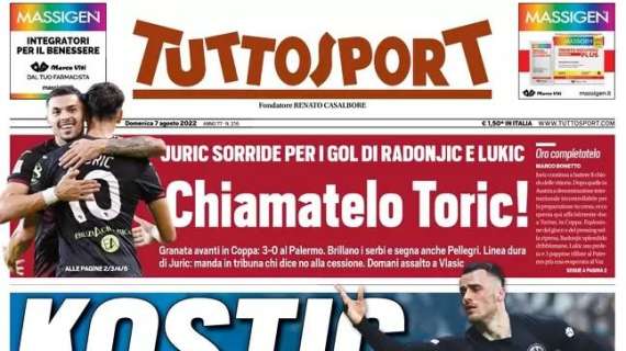 Tuttosport in apertura: "Il Villarreal affonda l'Inter". Nerazzurri troppo fragili in difesa