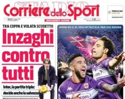 Il Corriere dello Sport in prima pagina: "Inzaghi contro tutti"