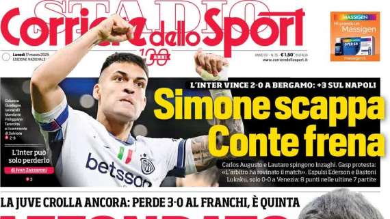 "Affondato": il Corriere dello Sport in prima pagina sulla "lezione" a Thiago Motta