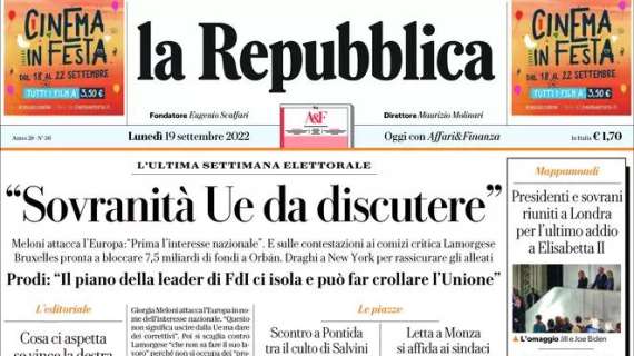 La Repubblica - Inter fuori strada con il cambio rotto, ma Inzaghi resiste