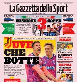 La Gazzetta dello Sport in prima pagina: "Tre squadre in una finale europea. Inter, no pressure" 