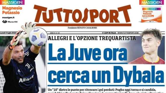 Tuttosport titola in apertura: "Ahi Inter, per gli acquisti c'è il nodo fideiussioni"