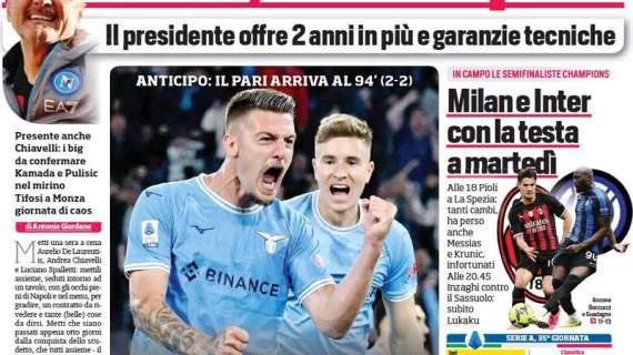 Corsport in prima pagina: "Milan e Inter con la testa a martedì"