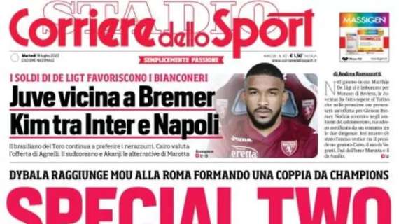 Il CorSport in apertura: "Juve vicina a Bremer, Kim tra Inter e Napoli"