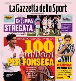 Simone firma: è sempre un'Inter a tutto Inzaghi. L'apertura de La Gazzetta dello Sport