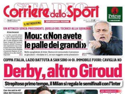 L'apertura del Corriere dello Sport: "Derby, altro Giroud"