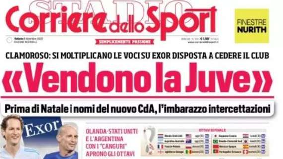 Il CorSport apre con una clamorosa indiscrezione: "Vendono la Juve"