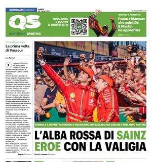 "Allarme Inter, Sommer rischia. Pronto Audero". La prima pagina del QS - Quotidiano Sportivo