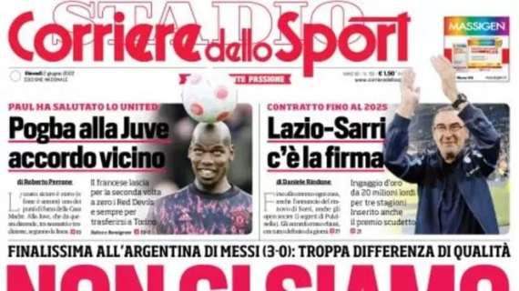 L'apertura del Corriere dello Sport sulla Nazionale: "Non ci siamo"