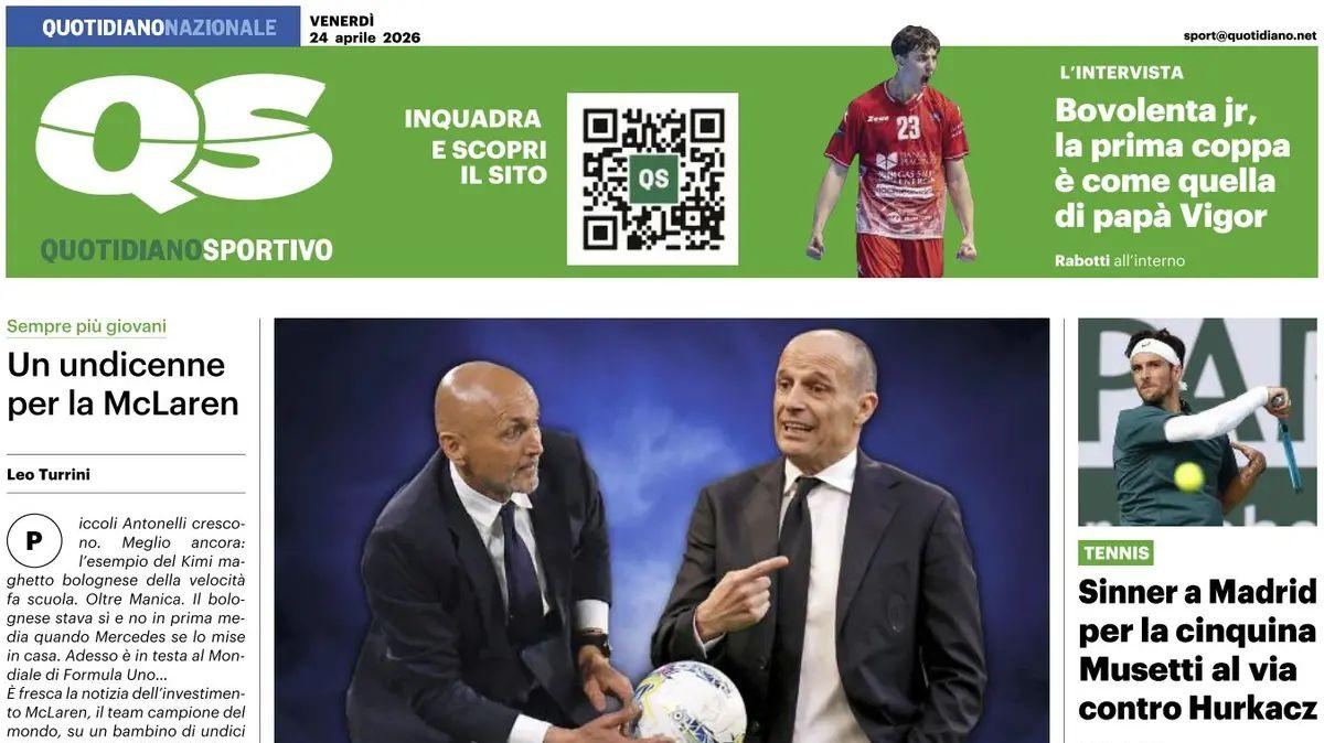 "Calha-Thuram, i due pilastri non si toccano": la prima pagina del Quotidiano Sportivo