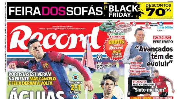 Le prime pagine portoghesi sono su Schmidt: "Suona la carica, vuole l'Europa League"