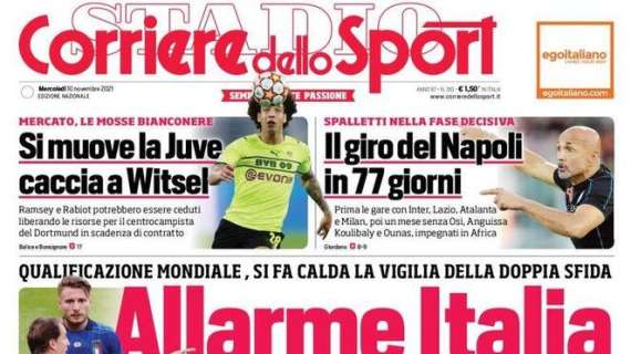 L'apertura del Corriere dello Sport: "Allarme Italia, si rompe anche Immobile"